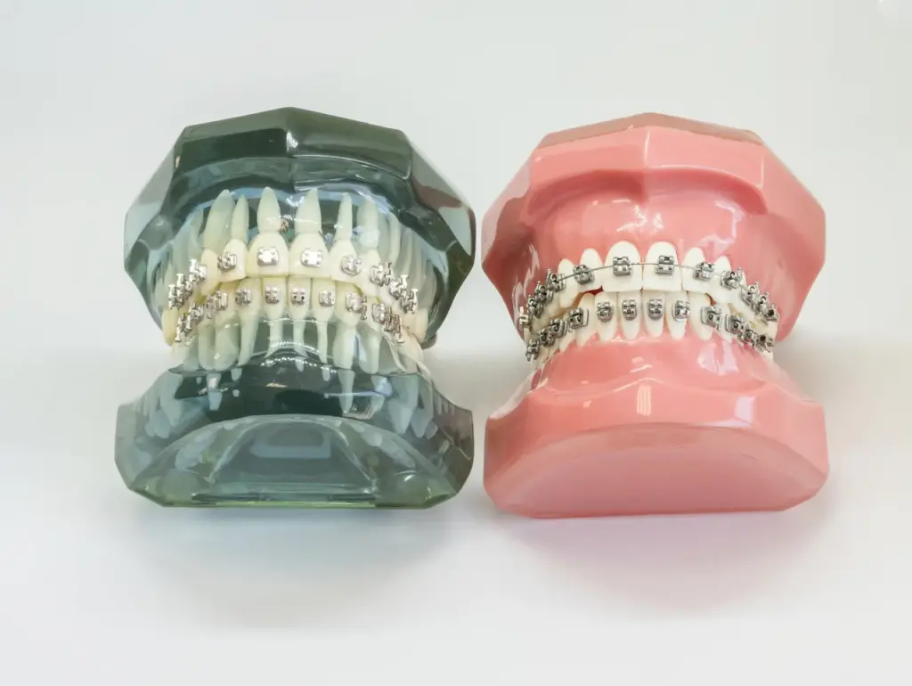 Artificial Model of Teeth with Braces 