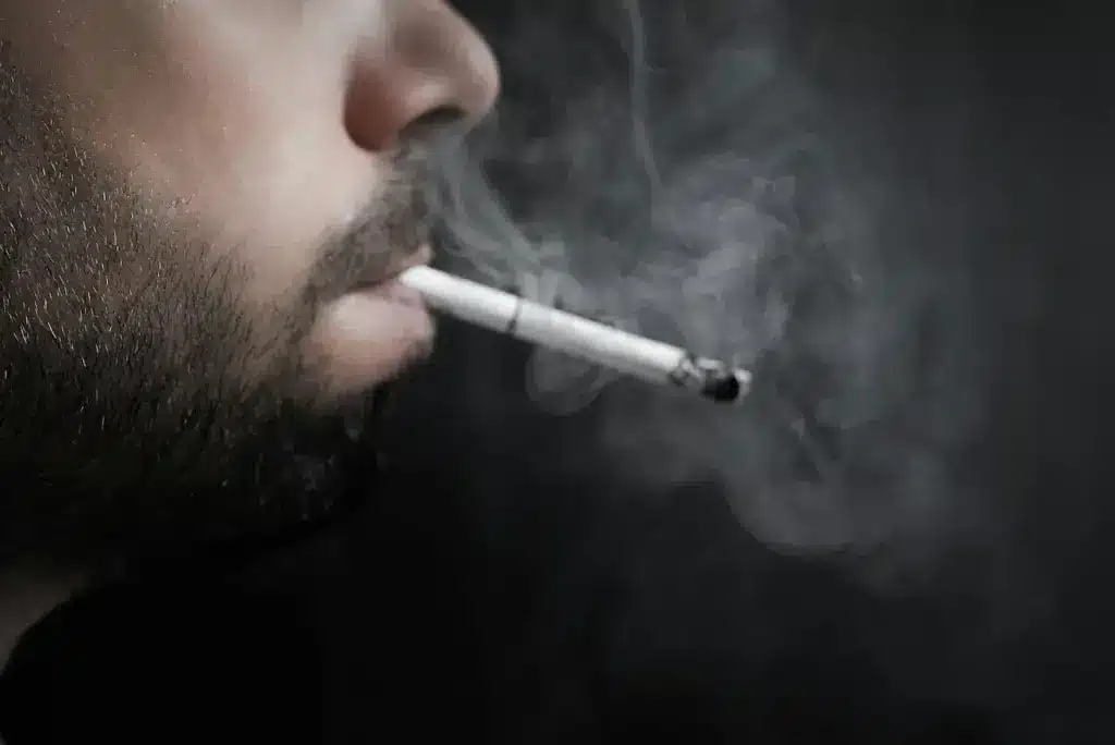 A Man Smoking 